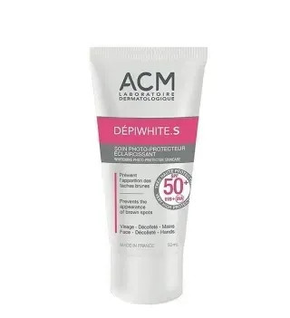 کرم ضد آفتاب ضد لک دپی وایت ام ای سی ام بی رنگ ACM DÉPIWHITE M حجم 50 میل
